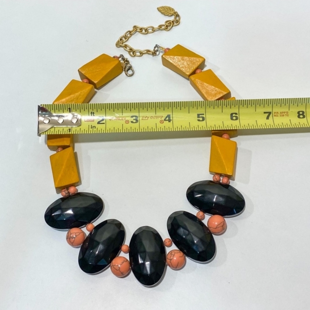 Anthro Geometric Necklace By David Aubrey 11.5" Clasped - Picture 2 of 3